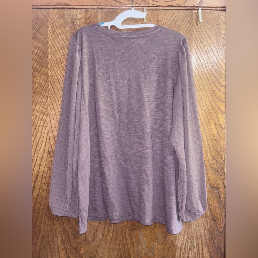 Maurices XXL Long sleeve Clip Dot top NWT - Picture 4 of 6